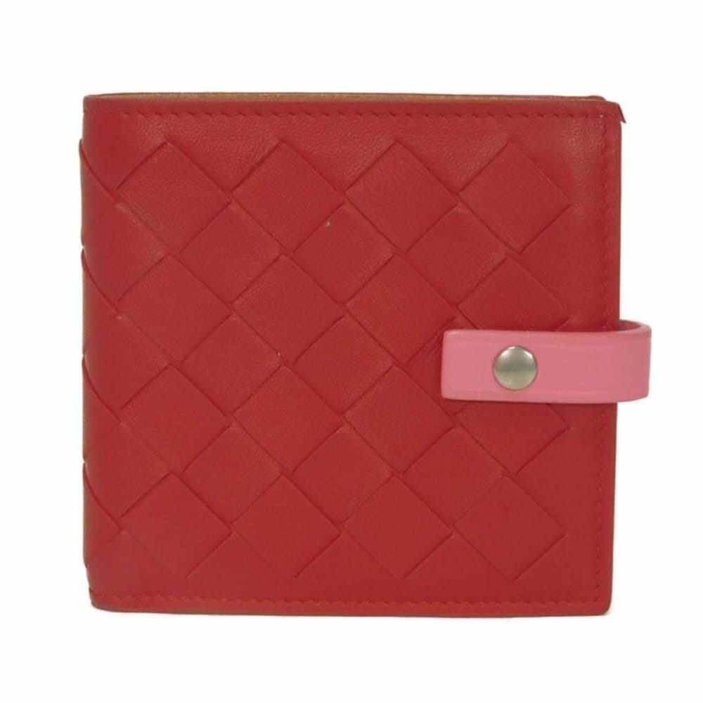 Bottega Veneta Intrecciato Nappa Bicolor Compact Wallet